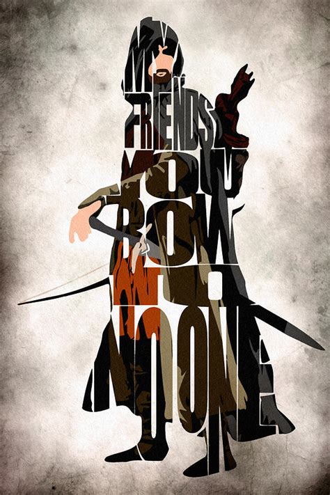 Aragorn Inspired Minimalist Lotr Poster Digital Art By