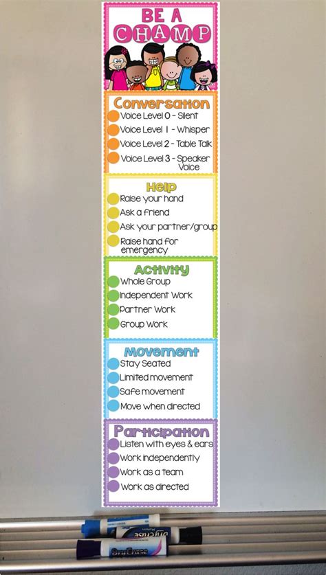 Champs Classroom Management Posters Back To School Pinterest