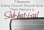 7 Reasons Every Church Should Give Their Pastors a Sabbatical – Hope ...