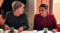 Sophia Thomalla trifft Angela Merkel