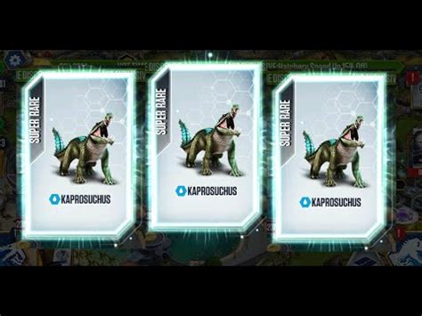 KAPROSUCHUS SUPER RARE UNLOCKED II Jurassic World The Game II Dinosaurs