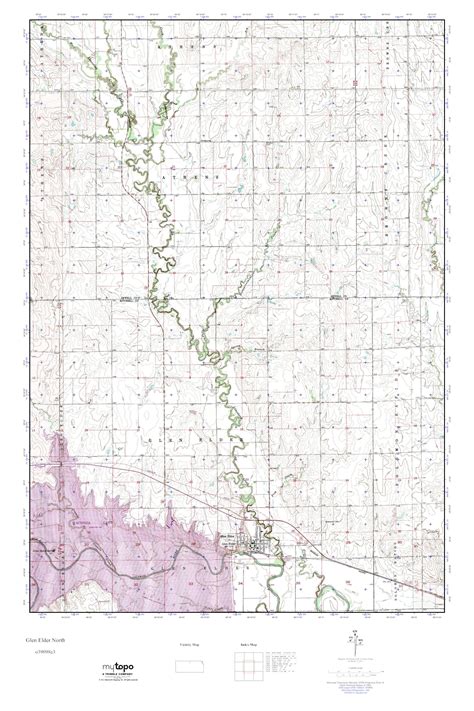 Mytopo Glen Elder North Kansas Usgs Quad Topo Map