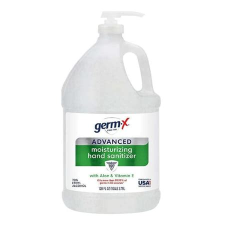 Germ X Advanced Moisturizing Hand Sanitizer Gel Unscented 1 Gallon