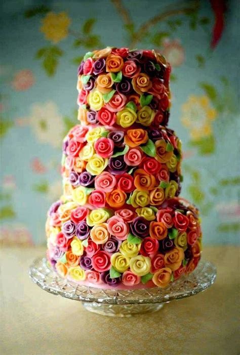 Pin By Cris Jaramillo On Cake Colorful Wedding Cakes Spring Wedding