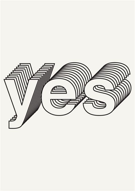 Yes Poster Motivational Print Black And White Prints Poster