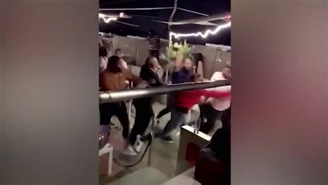 Tables And Chairs Thrown In Shocking Rooftop Bar Fight As Dj Forced To Hide Mirror Online