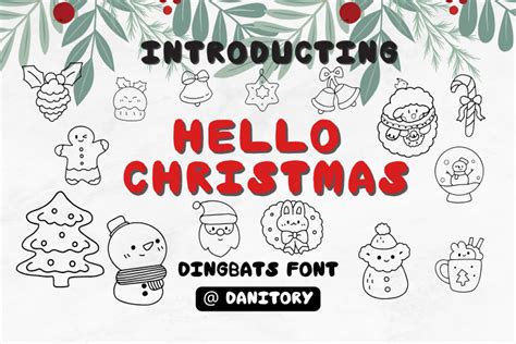 Hello Christmas Font By Danitakukkai · Creative Fabrica