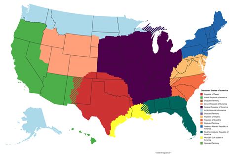 Disunited States Of America Map Map