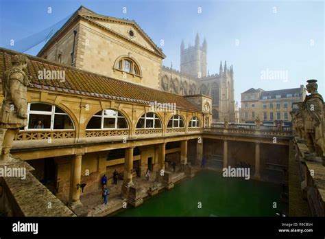 Roman Baths Bathsomerset England Stock Photo Alamy
