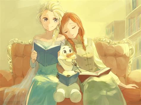 Elsa Anna And Olaf Frozen Fan Art 38756634 Fanpop