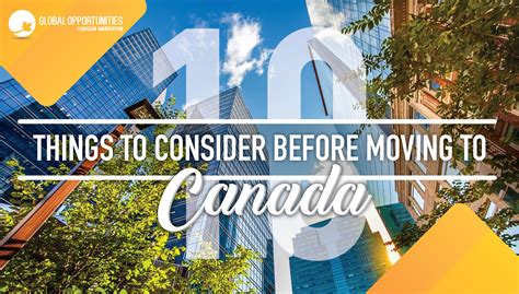 10 Things To Consider Before Moving To Canada — Global Opportunities