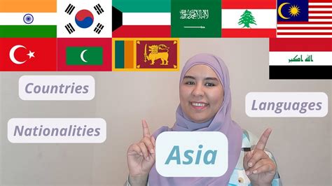 Countries Nationalities And Languages In Asia Youtube