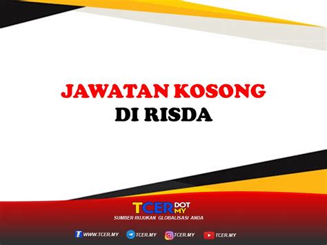 If that's you, then come join closing on:21 mac 2021. Jawatan Kosong Di RISDA - TCER.MY