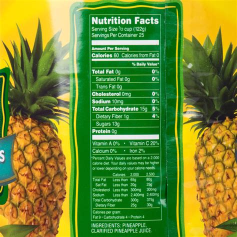 Dole Crushed Pineapple Nutrition Facts Nutrition Ftempo