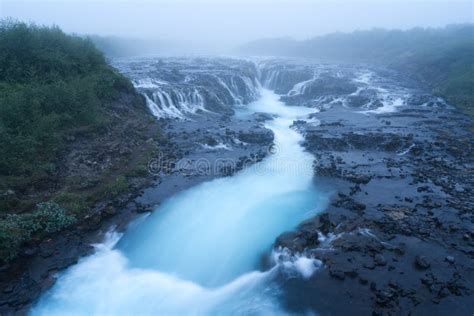 Landscape With Bruarfoss Waterfall In Iceland Stock Image Image Of