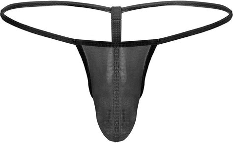 Men Mens Open Striped Pouch Bulge Bikini Mesh Thong G String Underwear Waist 28 34 Underwear