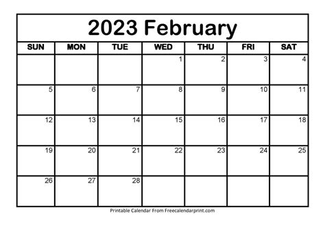 February 2023 Calendar Printable Pdf Blank Templates