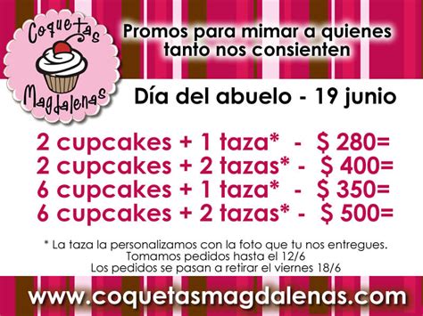 Coquetas Magdalenas Cupcakes Y Mas Promo Dia Del Abuelo