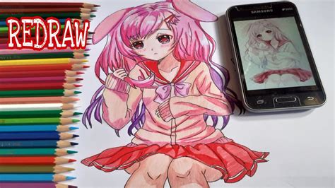 Cara Menggambar Anime Cewek Kawai Full Berserta Pola Sketsa Warna