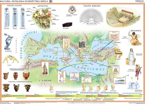 Kultura I Mitologia Staro Ytnej Grecji Mapa Cienna Historyczna