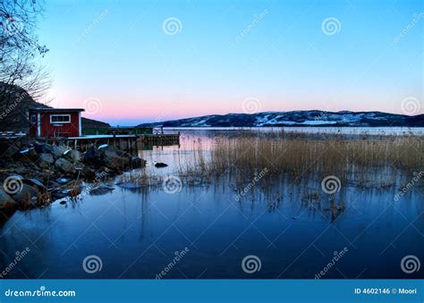 Lapland Lake Stock Photo Image Of Winter Dawn Sweden 4602146