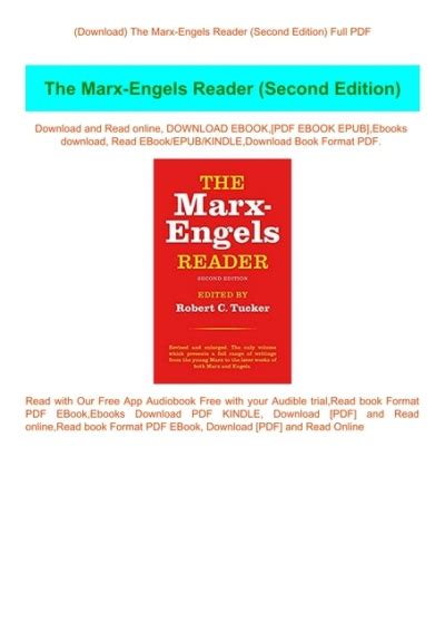Download The Marx Engels Reader Second Edition Full Pdf