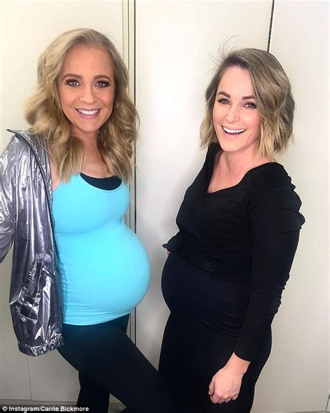 The Project Host Carrie Bickmore Flaunts Her Blossoming Belly In Tight Activewear Daily Mail