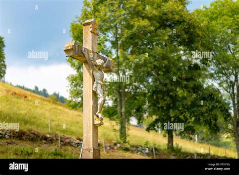 Todtnau Germany July 20 2018 Christ Cross Along A Hiking Trail In
