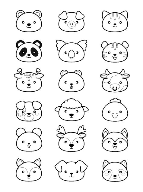 20 Kawaii Cute Animal Coloring Pages Printable And Fun For All Ages