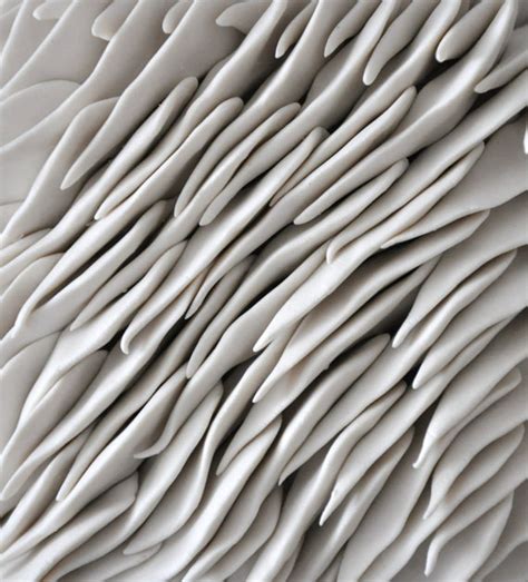 Magnolia Porcelain Micro Tile Textured Ceramic Wall Sculpture Wall