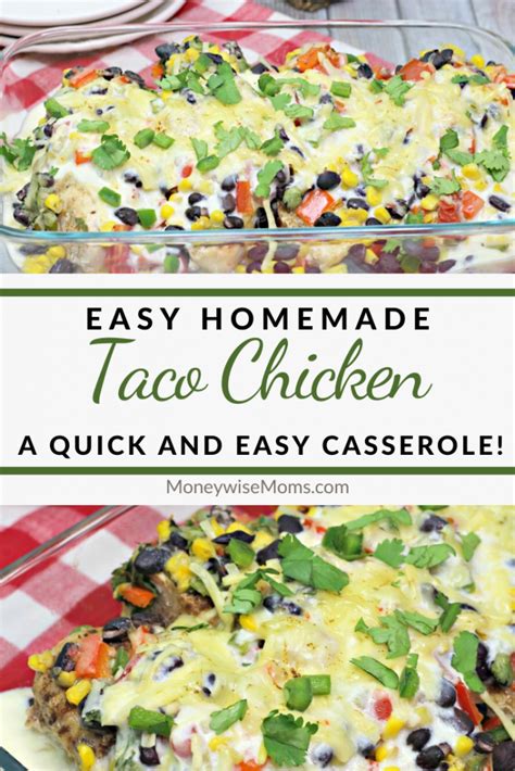 This easy leftover roast beef casserole recipe is made with vegetables, prepared gravy, and is topped with some shredded cheddar cheese. Taco Chicken Casserole - Moneywise Moms
