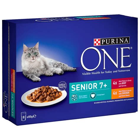 Find the best purina one for your cat. Purina One Senior Cat Food 8 x 85g - Chicken & Beef | Cat ...