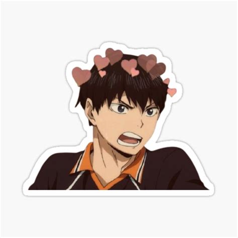 Haikyuu Kageyama With Hearts Sticker For Sale By Artsyscales21