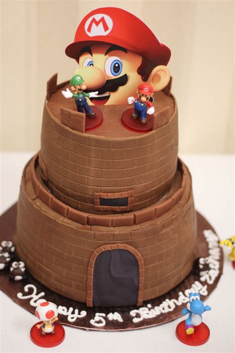 We were getting a little bored with the exploding mario cake. Mario Bros Castle Cake - CakeCentral.com