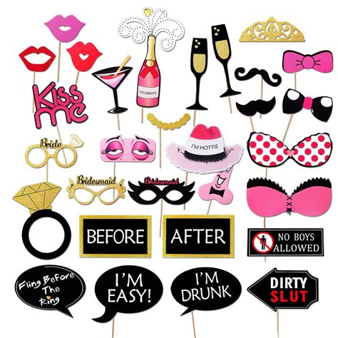 Bachelorette Party Photo Booth Props Kitkonsait Girls Night Out G Bachelorette Party Photo
