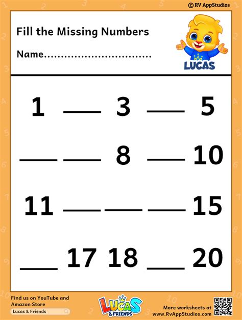 Missing Numbers Numbers 1 50 Worksheets For Kindergarten Pdf Before