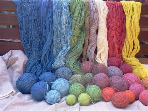 A Stash Of Hand Dyed Wool Using All Sorts Of Plant Dyes To Try To