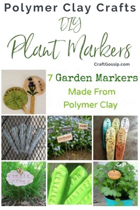 7 Garden Markers Made From Polymer Clay In 2022 Garden Markers