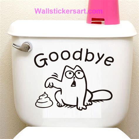 Wall Sticker Toilet Bathroom Waterproof Decorative Vinyl Wall Decal