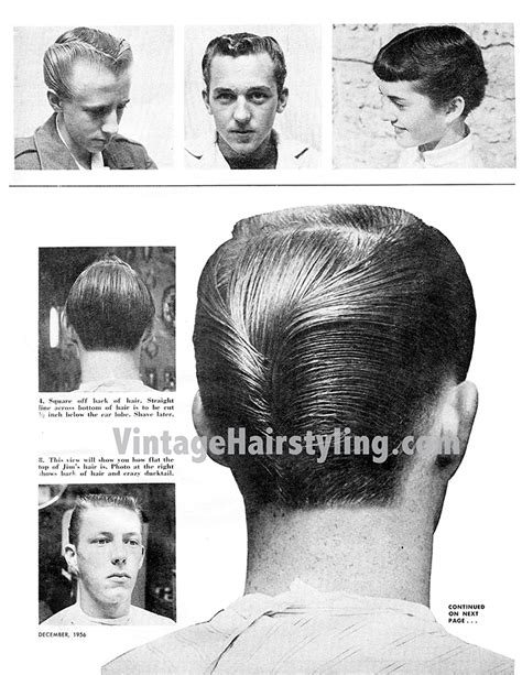 For example, an afro widow's peak variation. Men's Vintage 1950s Haircuts - Ducktail Tutorial and More ...