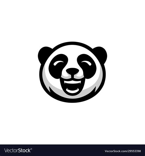 Head Panda Logo Design Royalty Free Vector Image