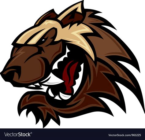 Wolverine Badger Mascot Head Royalty Free Vector Image