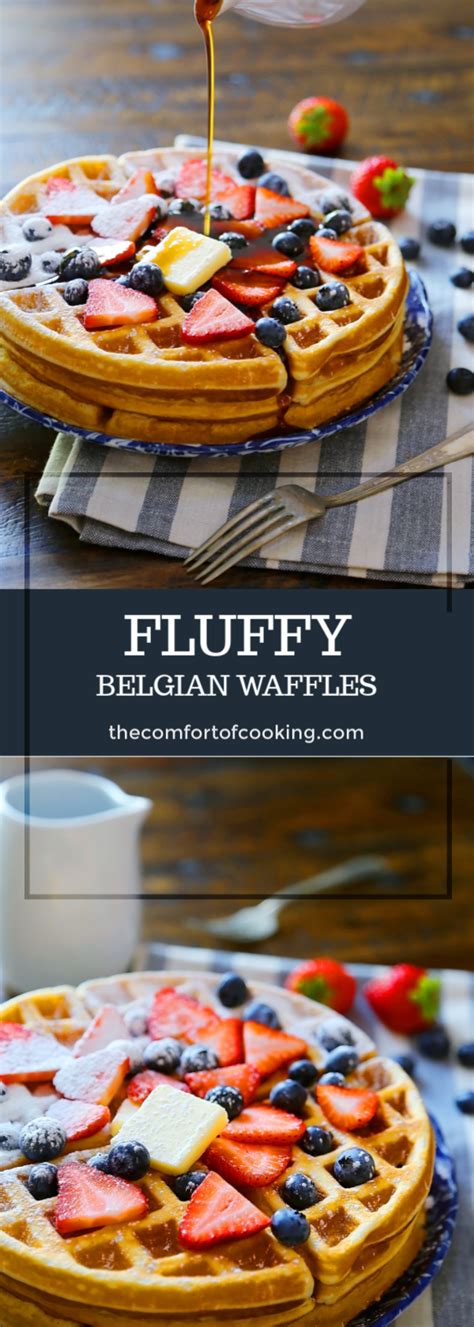 Fluffy Belgian Waffles The Comfort Of Cooking