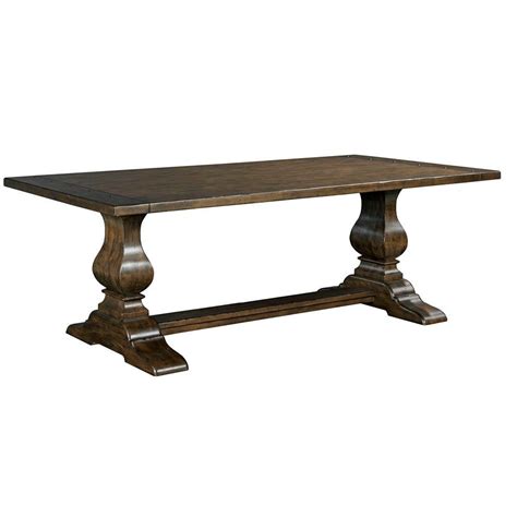 Kincaid Artisan Shoppe 72 In Rect Table With Wood Base Round Dining