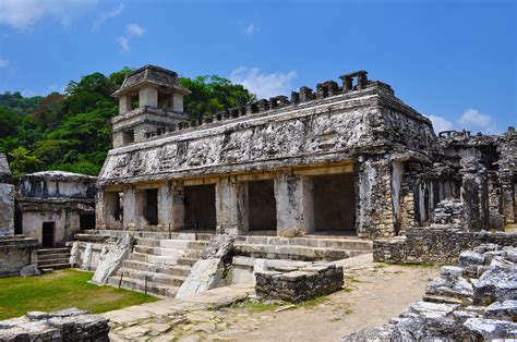 The Palace And Tower At Palenque Chiapas Mexico Maya Architecture