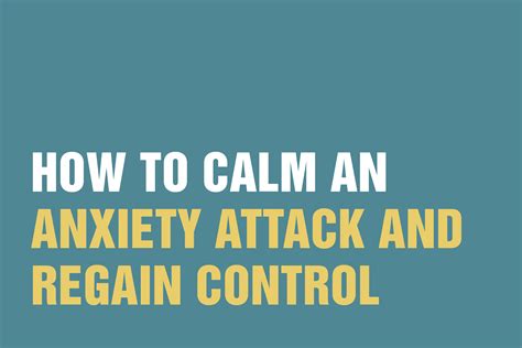 How To Calm An Anxiety Attack The Awareness Centre