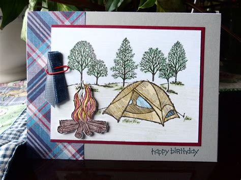 Birthday Card For Him With Great Outdoors By Stampin Up Camping Cards