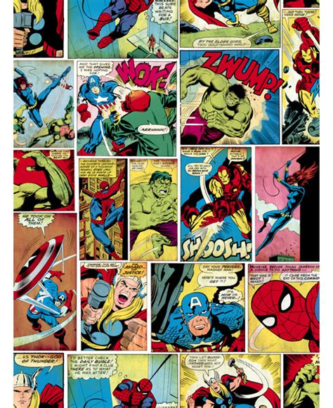 Marvel Comic Strip Wallpaper Multi Muriva 159501