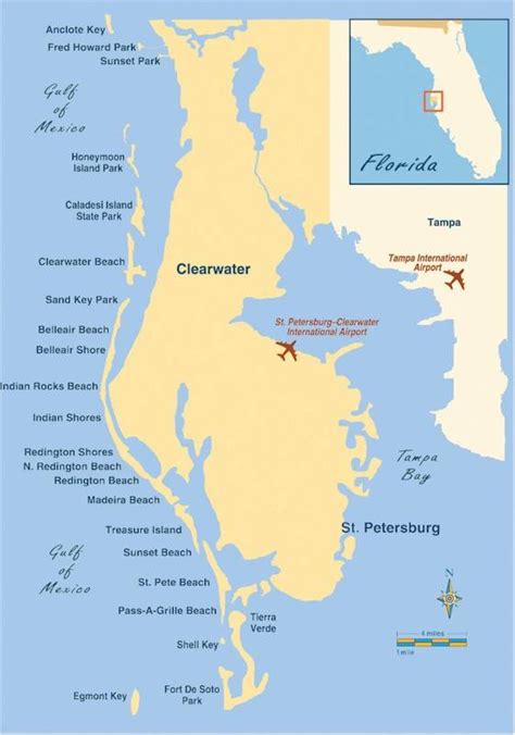 Clearwater Beach Map Tampa Bay Coastal Properties
