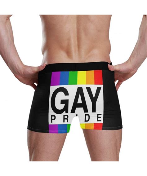 Men S Underwear Gay Pride Month Homosexual Rainbow Handprint Breathable